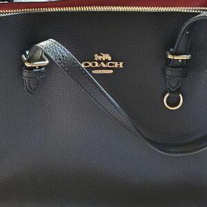 Coach Black Leather Shoulder Bag
